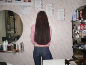 наращивание прямых волос